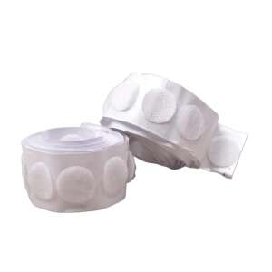 Genius Ideas Öntapadós tépőzáras gombok, 62 darabos készlet, Fehér - Tépőzár