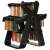 Ikonka Black Rotating Spice Rack Filled with Spices