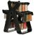 Ikonka Rotating Spice Rack Organizer - Black