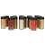 18 glass spice jars with black lids