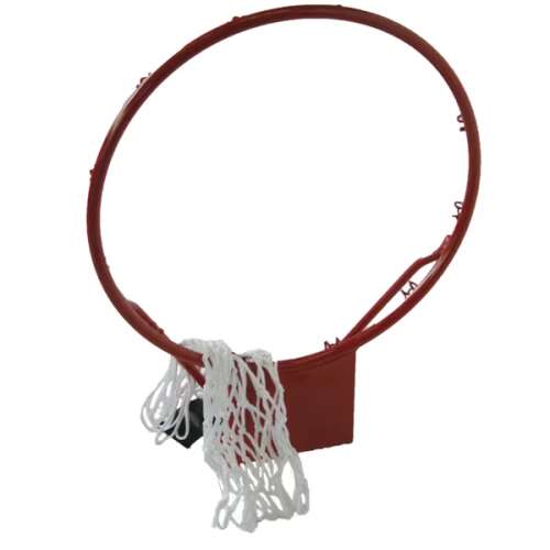 Roter Basketballkorb mit weißem Netz, 16 mm Stahlfelge