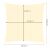 Rectangular solar sail 3,6x3,6m beige 94909014