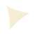 Beige triangular sun sail with metal rings