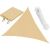 Napvitorla beige triangle shade sail with ropes