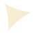 Beige triangular sun sail with metal rings