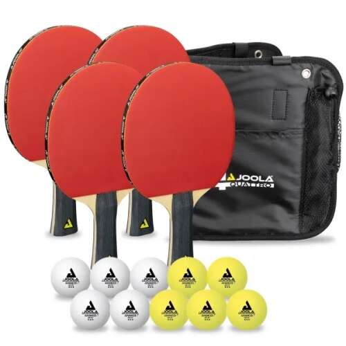 JOOLA Quatro Tischtennis-Set mit 4 Schlägern und 10 Bällen