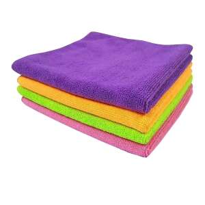 4 darabos mikroszálas törlőkendő szett, extra nagy, 30 x 30cm, tisztít és fényesít háztartási felületeket foltok nélkül, konyha, fürdőszoba, sokoldalú, bútor és fa, üveg és tükrök - Mikroszálas törlőkendő