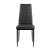 ModernHome eco-leather dining chair, gray, with black metal legs