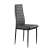 ModernHome eco-leather dining chair, gray, with black metal legs, side view
