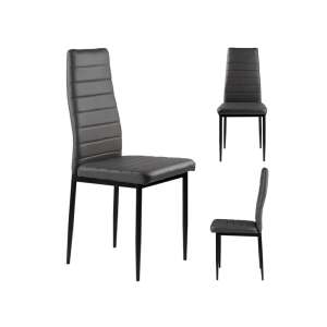 ModernHome eco leather dining chair set 4pcs #grey