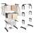 ModernHome foldable vertical clothes drying rack with clothes and towels