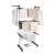 ModernHome foldable vertical clothes drying rack with clothes and towels