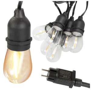 Kertészeti Branda 10 LED E27 10m Außenbeleuchtung mit warmweißen Glühbirnen - Verk Group