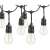 Kertészeti Branda 10 LED E27 10m string lights with warm white bulbs, close-up of bulbs and cord