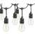 Kertészeti Branda 10 LED E27 10m outdoor string lights with warm white bulbs