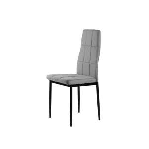 ModernHome szürke étkező szék fekete fém lábakkal - ModernHOME