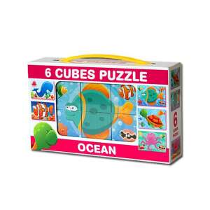 D-toys 6 Kockás Puzzle Óceán - Tengeri Állatok Puzzle Gyermekeknek - Baba puzzle