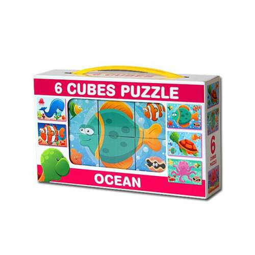 D-toys 6 Kockás Puzzle Óceán - Tengeri Állatok Puzzle Gyermekeknek