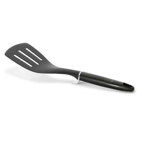 Berlinger Haus Czarny Srebrny 32 cm łopatka z otworem, nie rysująca nylonowa szpatułka do gotowania i serwowania
