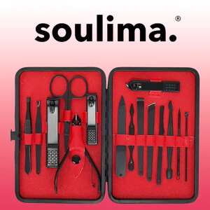 Soulima 15-piece nail care set with case, manicure and pedicure tools - Manicure set