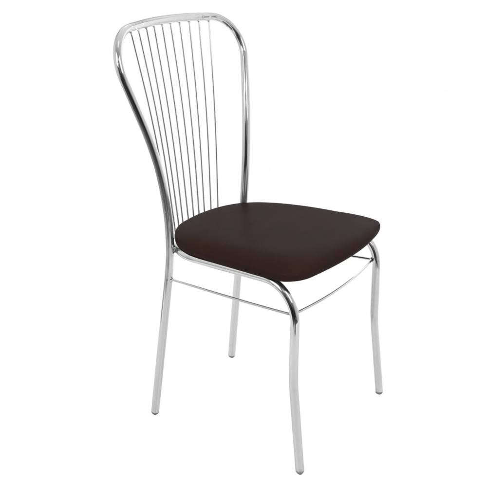 Arco Étkezőszék - Krómozott Fém - Wenge Műbőr - 93x45x48cm