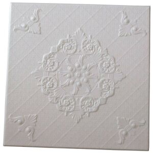 Klasszikus Ámennyezeti Lap - 50x50cm - 8 db - Fehér