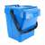 Blue 40L SARTORI AMBIENTE Urba Plus recycling bin with lid and handle, side view