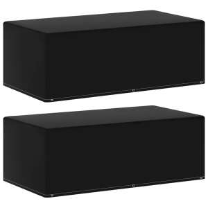 vidaXL 2 db fekete kerti bútorhuzat gázgrillhez 6 fűzőlyukkal, 170x90x60 cm - Grill védőhuzat