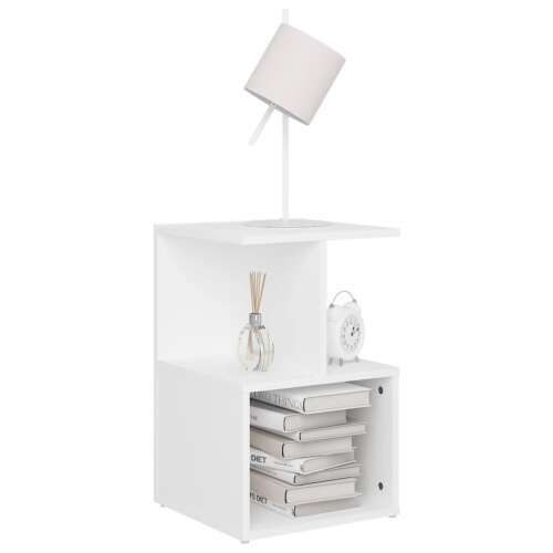 vidaXL Fehér Éjjeliszekrény Szett - 2 db - 35x35x55 cm