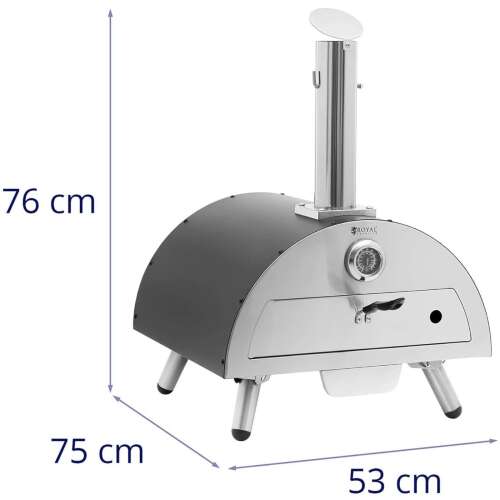 Haushalts-Pizzaofen mit Holzfeuerung, verstellbar 33cm Durchmesser 190c