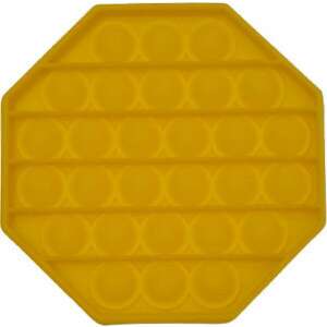 Pop it játék, 12x12cm, nyolcszög alakú, sárga 94198540 Pörgettyűs játékok