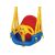 Ricokids 3-in-1 Elephant Baby Swing with Safety Barrier and Backrest - Red, Blue, Yellow