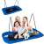 Neo-Sport SWINGO rectangular nest swing, blue, 110x70cm, family and pet using it