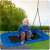 Neo-Sport SWINGO rectangular nest swing, blue, 110x70cm, child using it