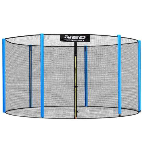 Sigurnosna mreža za trampolin Neo-Sport 6ft, crna mreža s plavim stupovima