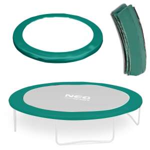 Neo-Sport 8ft trampoline jumping mat with green safety pad - Trampoline Part