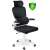 Formax ergonomikus irodai forgószék hálós háttámlával és fejtámlával, fekete-fehér