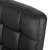 Close-up of the black leather upholstery of the Benton office chair, showing the quilted pattern