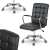 Sofotel Benton black leather office chair with chrome armrests and base