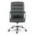 Sofotel Benton black leather office chair, front view.