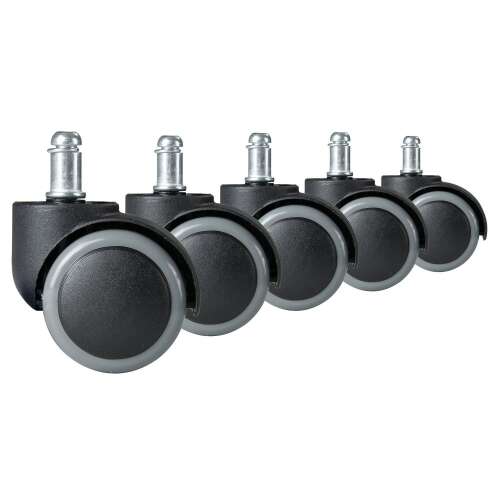 5 db szürke gumírozott irodai szék görgő készlet