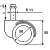 Technical drawing of office chair casters with dimensions
