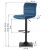 Dimensions of Sofotel Drava blue velvet bar stool