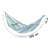Malaga double hammock, blue and green striped, with dimensions