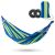 Sofotel Malaga blue and green striped double hammock with ropes and carrying bag