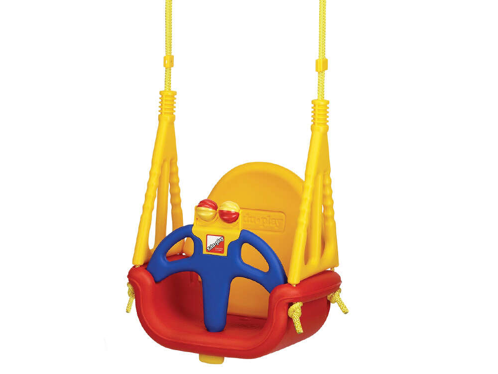 Ricokids 3in1 Gyerekhinta leesésgátlóval és háttámlával, csörgőve...