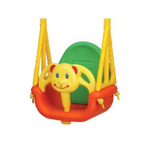 Rickods 3in1 Teddy Bear Baby Swing, piros, sárga, zöld, csecsemőknek és kisgyermekeknek, 6 hónapos kortól 7 éves korig - Ricokids