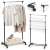 Massido Clothing Rack Collage: Garment Rack with Shoe Storage and Details
