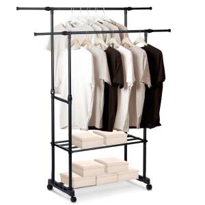 Massido Clothes Rack with Shoe Storage #black