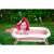 Baby in Ricokids pink and white bathtub outdoors